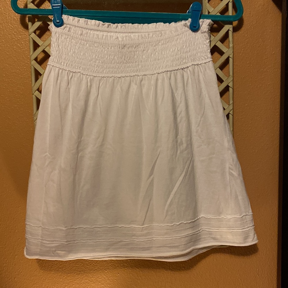 Arizona white cotton skirt with Hawaiian print and fabric tie - Picture 5 of 6